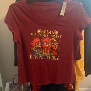 Burgundy xxl no boundaries tshirt nwt